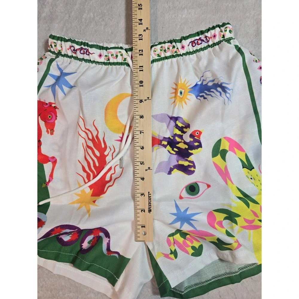 Endless Moon Women Celestial Mythical Print Shirt and Shorts Set Small NEW